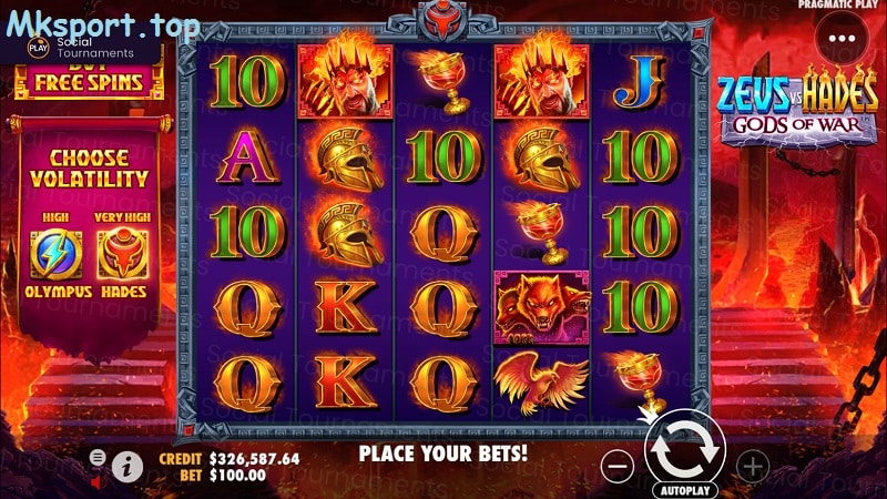 Các tính năng nổi trội của slot Vị Thần Zeus tại Mksport